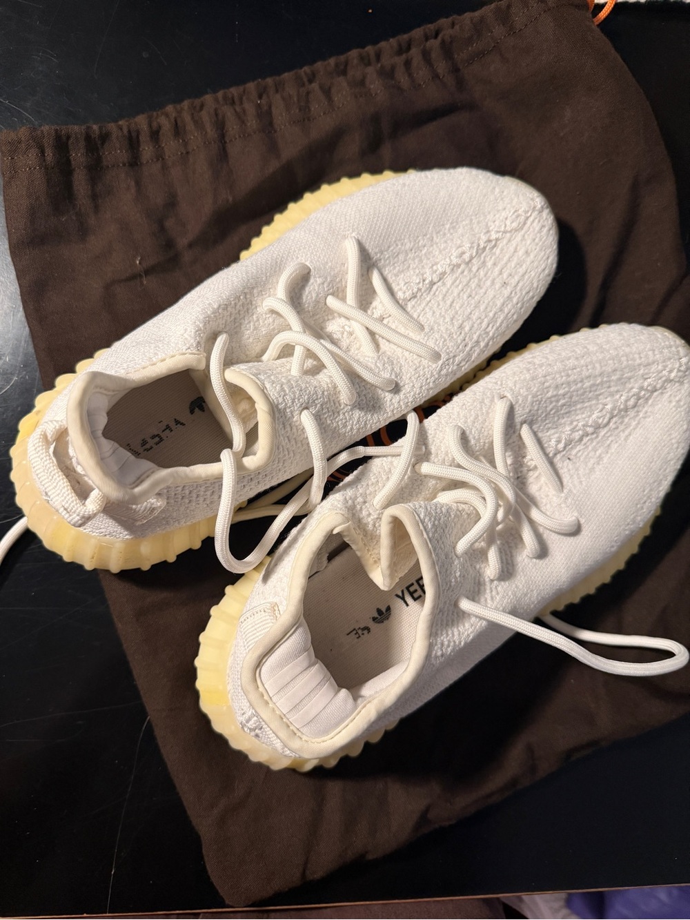 Adidas X Yeezy Cream Knit Sneakers Male size 6